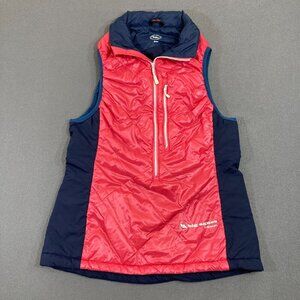 Big Agnes Lone Pine Vest Womens Medium Pink Blue Primaloft Insulated Lightweight